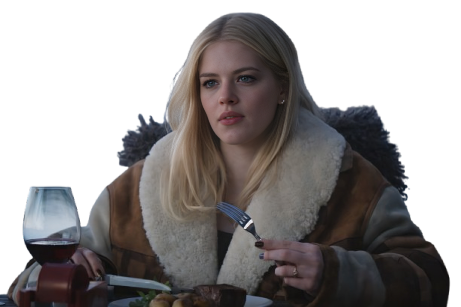 Over Your Dead Body Samara Weaving Shearling Coat - Image 2